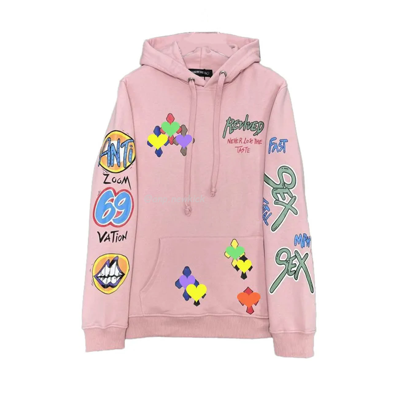 Chrome Hoodie Women Pullover Hip Hop Pink (1) - newkick.app